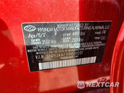 Zdjęcie 12 z 12 samochodu: 2017 HYUNDAI SONATA SE VIN:5NPE24AF1HH589231 - miniatura