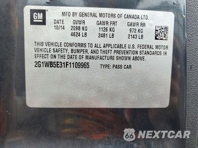 Zdjęcie 12 z 12 samochodu: 2015 CHEVROLET IMPALA LIMITED LT VIN:2G1WB5E31F1109965 - miniatura