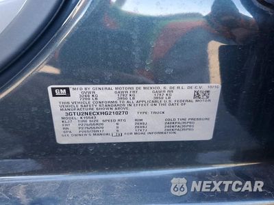 Zdjęcie 12 z 12 samochodu: 2017 GMC SIERRA K1500 SLT VIN:3GTU2NECXHG210270 - miniatura