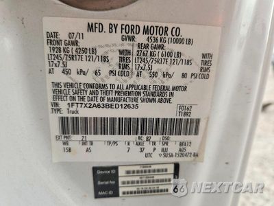 Zdjęcie 13 z 13 samochodu: 2011 FORD F250 SUPER DUTY VIN:1FT7X2A63BED12635 - miniatura