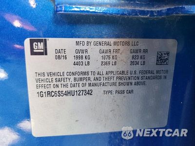 Zdjęcie 12 z 12 samochodu: 2017 CHEVROLET VOLT LT VIN:1G1RC6S54HU127342 - miniatura