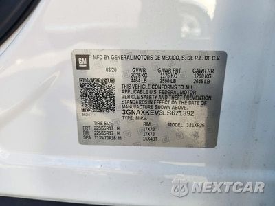 Zdjęcie 14 z 14 samochodu: 2020 CHEVROLET EQUINOX LT VIN:3GNAXKEV3LS671392 - miniatura