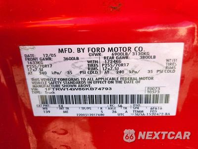 Zdjęcie 13 z 13 samochodu: 2006 FORD F150 SUPERCREW VIN:1FTRW14W86KB74793 - miniatura