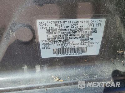 Zdjęcie 12 z 12 samochodu: 2017 NISSAN VERSA 1.6 S PLUS VIN:3N1CN7AP4HL846202 - miniatura