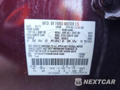 Zdjęcie 12 z 12 samochodu: 2011 FORD EXPLORER XLT VIN:1FMHK7D88BGA61429 - miniatura