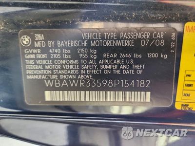 Zdjęcie 12 z 12 samochodu: 2008 BMW 328 I SULEV VIN:WBAWR33598P154182 - miniatura
