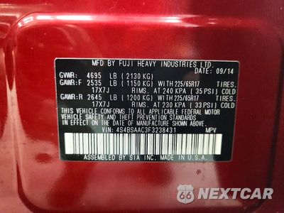 Zdjęcie 13 z 13 samochodu: 2015 SUBARU OUTBACK 2.5I VIN:4S4BSAAC3F3238431 - miniatura