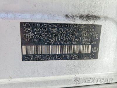 Zdjęcie 13 z 13 samochodu: 2015 LEXUS GS 350 VIN:JTHBE1BL7FA016768 - miniatura