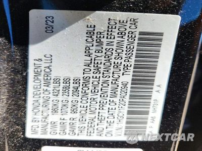 Zdjęcie 12 z 12 samochodu: 2023 HONDA ACCORD LX VIN:1HGCY1F20PA020940 - miniatura