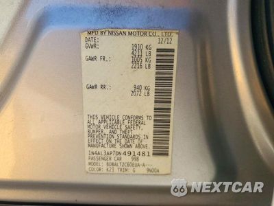 Zdjęcie 12 z 12 samochodu: 2013 NISSAN ALTIMA 2.5 VIN:1N4AL3AP7DN491481 - miniatura