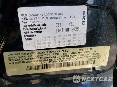 Zdjęcie 12 z 12 samochodu: 2008 VOLKSWAGEN JETTA SE VIN:3VWRM71K88M181357 - miniatura
