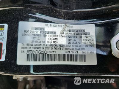 Zdjęcie 13 z 13 samochodu: 2010 MAZDA CX-9 VIN:JM3TB2MV7A0222438 - miniatura