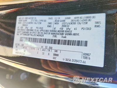 Zdjęcie 12 z 12 samochodu: 2020 FORD F250 SUPER DUTY VIN:1FT8W2BT6LEC40925 - miniatura