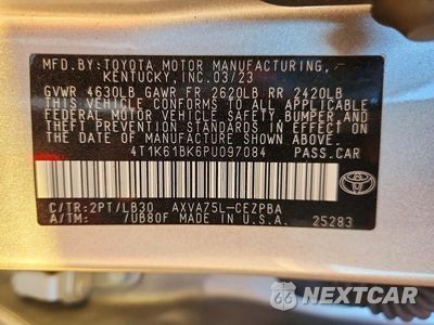 Zdjęcie 12 z 12 samochodu: 2023 TOYOTA CAMRY XSE VIN:4T1K61BK6PU097084 - miniatura