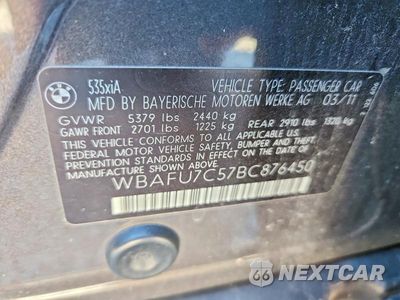 Zdjęcie 12 z 12 samochodu: 2011 BMW 535 XI VIN:WBAFU7C57BC876450 - miniatura