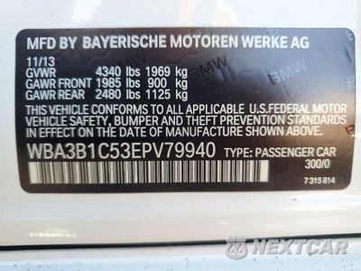 Zdjęcie 12 z 12 samochodu: 2014 BMW 320 I VIN:WBA3B1C53EPV79940 - miniatura