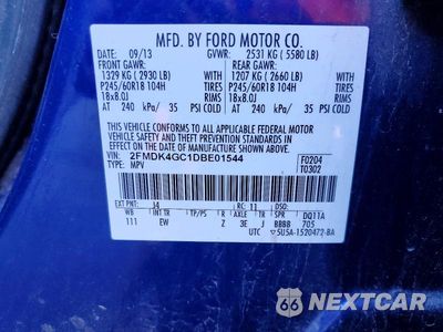 Zdjęcie 12 z 12 samochodu: 2013 FORD EDGE SE VIN:2FMDK4GC1DBE01544 - miniatura