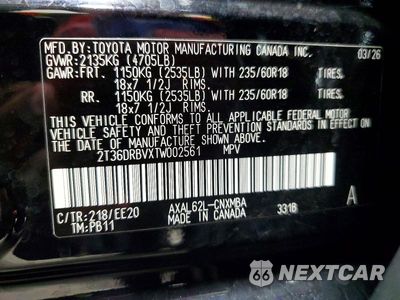 Zdjęcie 13 z 13 samochodu: 2026 TOYOTA RAV4 XLE PREMIUM VIN:2T36DRBVXTW002561 - miniatura