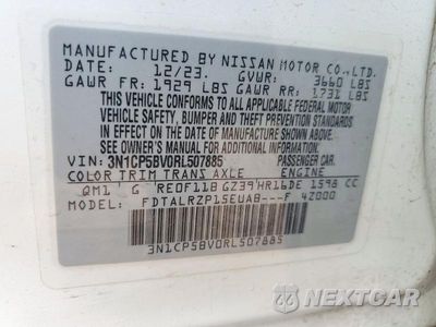 Zdjęcie 14 z 14 samochodu: 2024 NISSAN KICKS S VIN:3N1CP5BV0RL507885 - miniatura