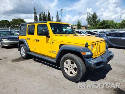 Czwarte zdjęcie samochodu z boku: 2019 JEEP WRANGLER UNLIMITED SPORT VIN:1C4HJXDG1KW503519 - miniatura