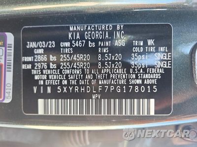 Zdjęcie 14 z 14 samochodu: 2023 KIA SORENTO EX VIN:5XYRHDLF7PG178015 - miniatura