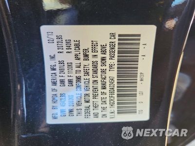 Zdjęcie 13 z 13 samochodu: 2013 HONDA ACCORD EXL VIN:1HGCR3F86DA024547 - miniatura