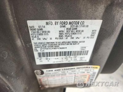 Zdjęcie 12 z 12 samochodu: 2014 FORD F150 SUPERCREW VIN:1FTFW1CF8EFC92631 - miniatura