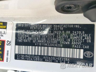 Zdjęcie 12 z 12 samochodu: 2018 TOYOTA CAMRY SE VIN:4T1B11HK3JU636208 - miniatura