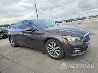 Czwarte zdjęcie samochodu z boku: 2014 INFINITI Q50 PREMIUM VIN:JN1BV7AR4EM702115 - miniatura