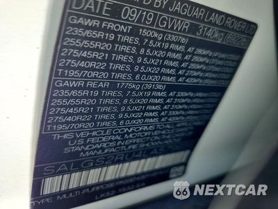 Zdjęcie 13 z 13 samochodu: 2020 LAND ROVER RANGE ROVER HSE VIN:SALGS2RU4LA579656 - miniatura