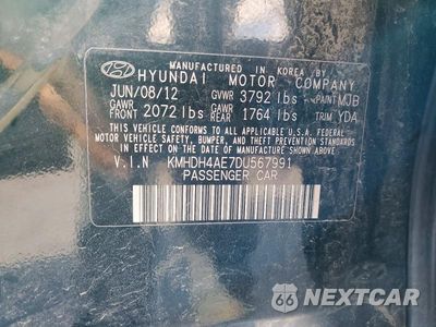 Zdjęcie 12 z 12 samochodu: 2013 HYUNDAI ELANTRA GLS VIN:KMHDH4AE7DU567991 - miniatura