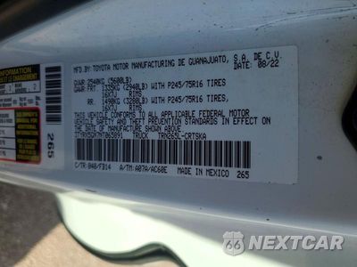 Zdjęcie 12 z 12 samochodu: 2022 TOYOTA TACOMA SR VIN:3TYRX5GN7NT065891 - miniatura