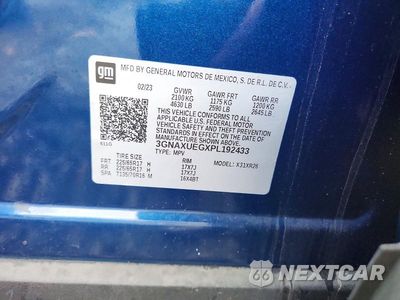 Zdjęcie 12 z 12 samochodu: 2023 CHEVROLET EQUINOX LT VIN:3GNAXUEGXPL192433 - miniatura