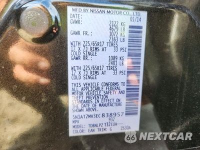 Zdjęcie 13 z 13 samochodu: 2014 NISSAN ROGUE S VIN:5N1AT2MV3EC838957 - miniatura