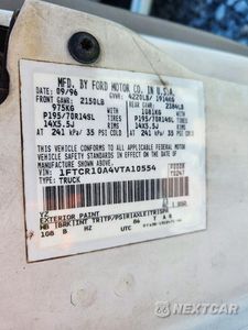 Zdjęcie 12 z 12 samochodu: 1997 FORD RANGER VIN:1FTCR10A4VTA10554 - miniatura