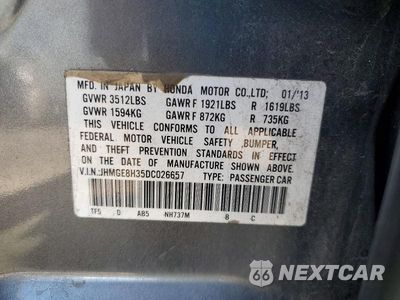 Zdjęcie 12 z 12 samochodu: 2013 HONDA FIT VIN:JHMGE8H35DC026657 - miniatura