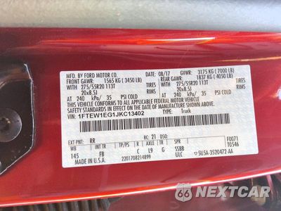 Zdjęcie 13 z 13 samochodu: 2018 FORD F150 SUPERCREW VIN:1FTEW1EG1JKC13402 - miniatura