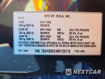 Zdjęcie 13 z 13 samochodu: 2024 TESLA MODEL Y VIN:7SAYGDEE4RF120718 - miniatura