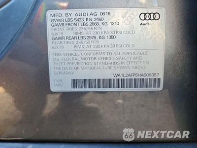 Zdjęcie 14 z 14 samochodu: 2017 AUDI Q5 PREMIUM PLUS VIN:WA1L2AFP5HA009357 - miniatura