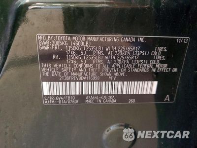 Zdjęcie 13 z 13 samochodu: 2013 TOYOTA RAV4 LE VIN:2T3BFREV8DW116998 - miniatura