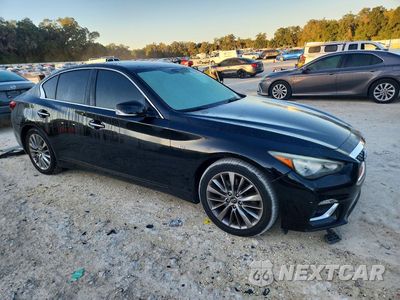 Czwarte zdjęcie samochodu z boku: 2019 INFINITI Q50 3.0T LUXE VIN:JN1EV7AP3KM511843 - miniatura