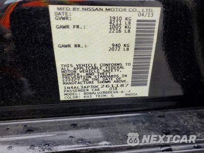 Zdjęcie 12 z 12 samochodu: 2013 NISSAN ALTIMA 2.5 VIN:1N4AL3AP3DC261187 - miniatura