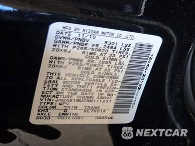 Zdjęcie 13 z 13 samochodu: 2011 INFINITI FX35 BASE VIN:JN8AS1MU2BM111201 - miniatura