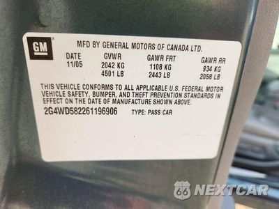 Zdjęcie 12 z 12 samochodu: 2006 BUICK LACROSSE CXL VIN:2G4WD582261196906 - miniatura