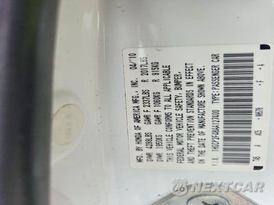 Zdjęcie 12 z 12 samochodu: 2010 HONDA ACCORD LXP VIN:1HGCP2F48AA127400 - miniatura