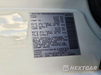 Zdjęcie 12 z 12 samochodu: 2024 NISSAN FRONTIER PRO-4X VIN:1N6ED1EK5RN610032 - miniatura