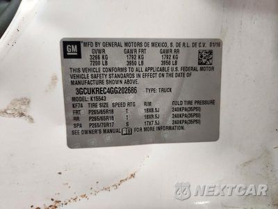 Zdjęcie 12 z 12 samochodu: 2016 CHEVROLET SILVERADO K1500 LT VIN:3GCUKREC4GG202686 - miniatura