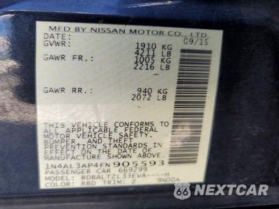 Zdjęcie 12 z 12 samochodu: 2015 NISSAN ALTIMA 2.5 SL VIN:1N4AL3AP4FN905593 - miniatura