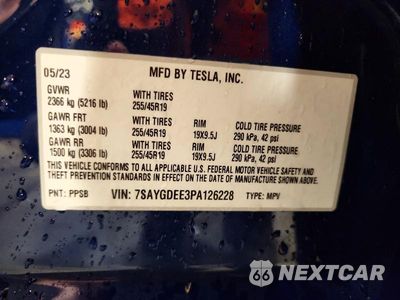 Zdjęcie 12 z 12 samochodu: 2023 TESLA MODEL Y VIN:7SAYGDEE3PA126228 - miniatura