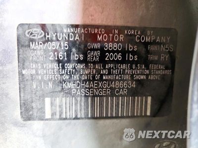 Zdjęcie 13 z 13 samochodu: 2016 HYUNDAI ELANTRA VALUE EDITION VIN:KMHDH4AEXGU486634 - miniatura